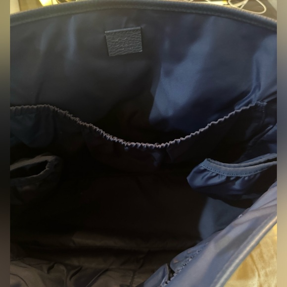 Gucci GG Supreme Canvas Diaper Baby Bag Beige & Navy...